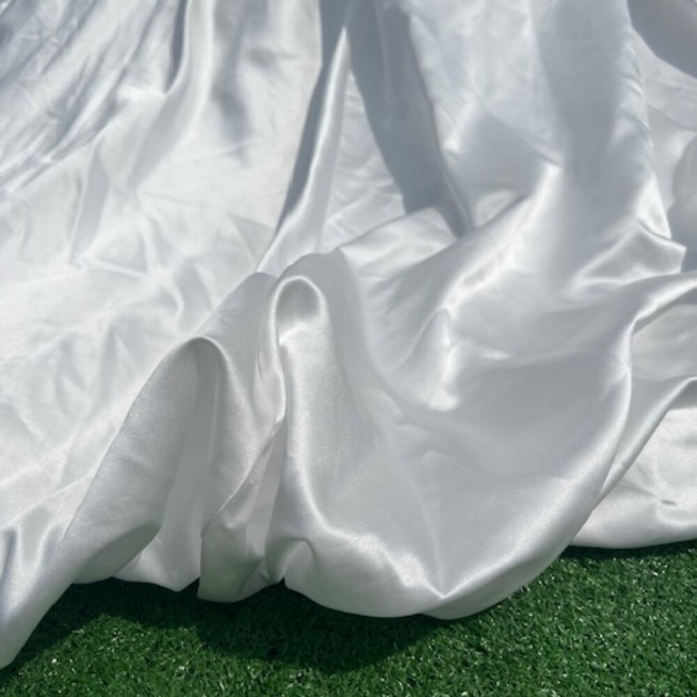 NWT Maggie Sottero Bridal Gown Strapless Diamond White Satin Size 8 - Picture 10 of 15